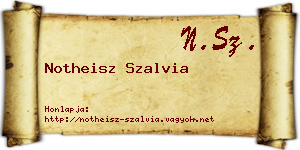 Notheisz Szalvia névjegykártya